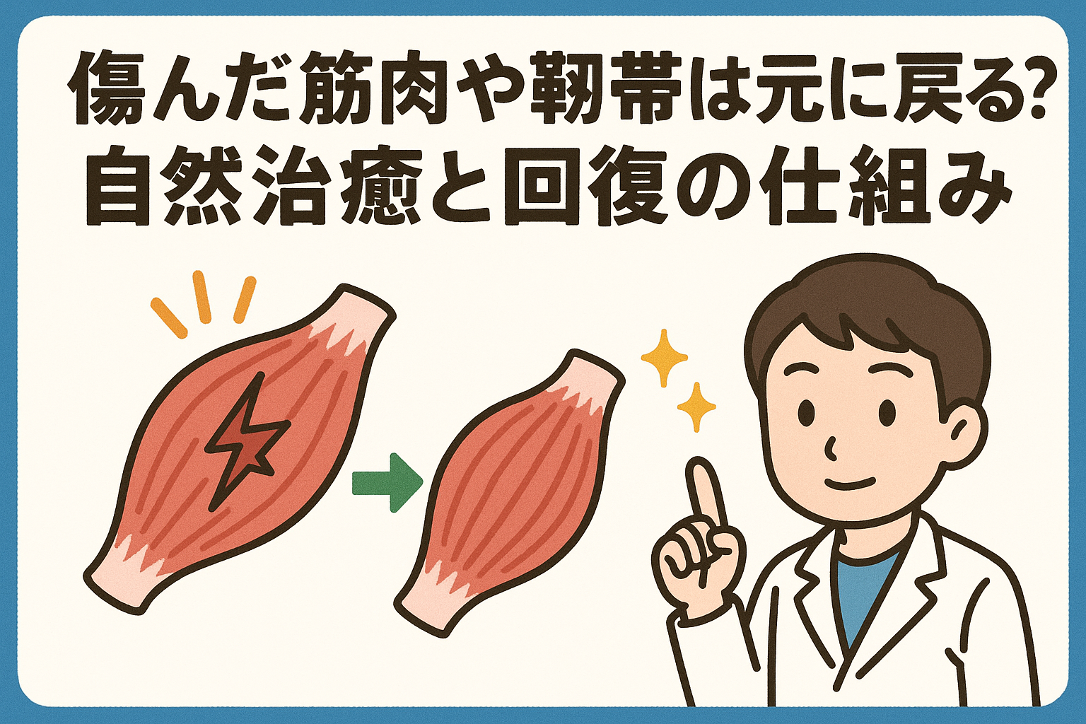 傷んだ筋肉や靭帯は元に戻る？自然治癒と回復の仕組み ｜仙台市太白区 