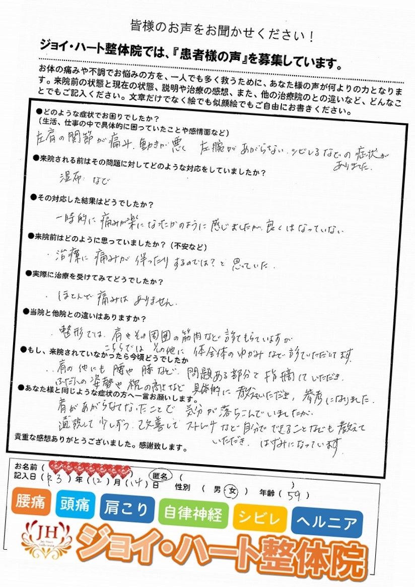 肩の痛み 腕が上がらない 痺れ 肩の痛み 腕が上がらない 痺れ