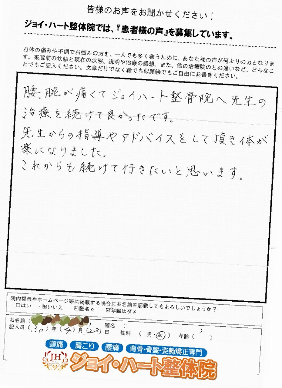 腰痛、腕の痛み 腰痛、腕の痛み